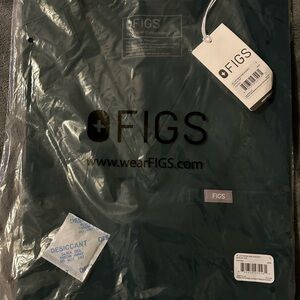 Figs Catarina Scrub Top, Large, Forest Green